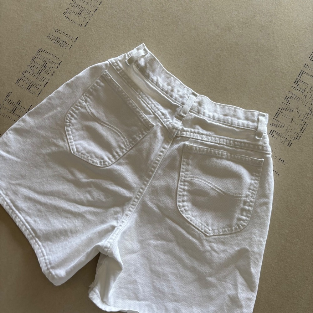 Vintage‎ Lee Denim White Jean Shorts jorts